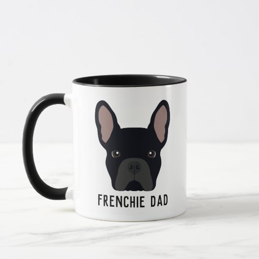 Frenchie Vater Black French Bulldog Tasse (Links)