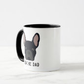 Frenchie Vater Black French Bulldog Tasse (Vorderseite Links)