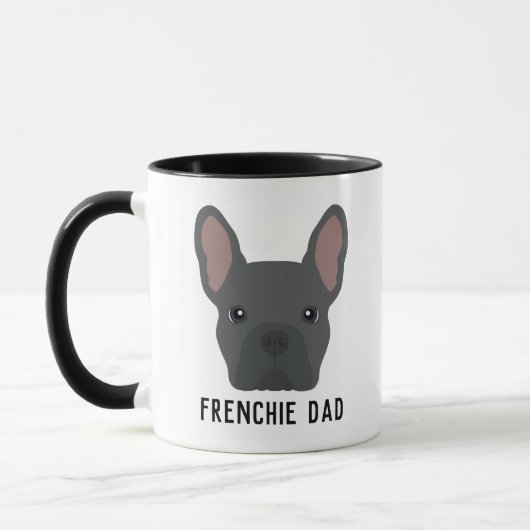 Frenchie Vater Blue French Bulldog Tasse (Links)