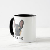 Frenchie Vater Blue und Tan French Bulldog Tasse (Vorderseite Links)