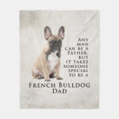 Frenchie Vater Fleece Blanket (Vorderseite)