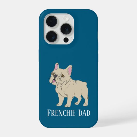 Frenchie-Vater iPhone Hülle (Rückseite)