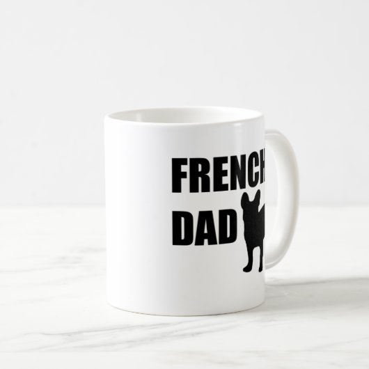 Frenchie Vater Kaffeetasse (VorderseiteRechts)