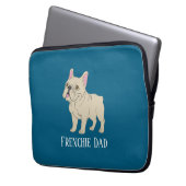 Frenchie-Vater Laptopschutzhülle (Vorderseite Links)