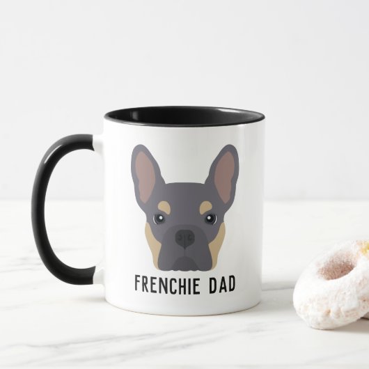 Frenchie Vater Lilac und Tan French Bulldog Tasse (Mit Donut)