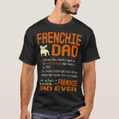 Frenchie Vater mögen normalen Vater viel cooler T-Shirt (Vorderseite)