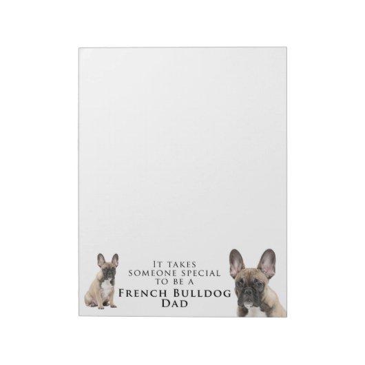 Frenchie Vater Notepad Notizblock (Rotiert)