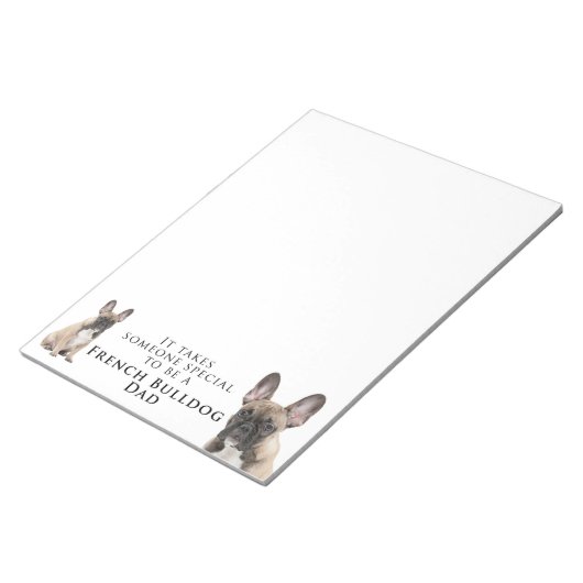 Frenchie Vater Notepad Notizblock (angewinkelt)