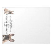 Frenchie Vater Notepad Notizblock (Vorderseite)