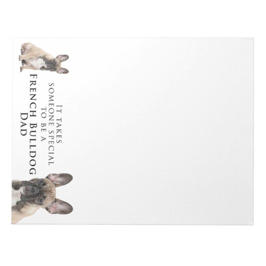 Frenchie Vater Notepad Notizblock (Vorderseite)