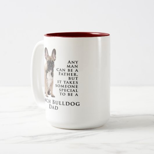 Frenchie Vater Tasse (Vorderseite Links)