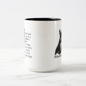 Frenchie Vater-Tasse Zweifarbige Tasse (Mittel)