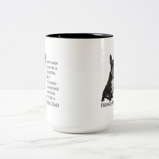 Frenchie Vater-Tasse Zweifarbige Tasse (Mittel)