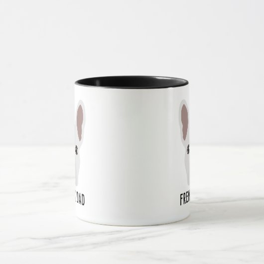 Frenchie Vater White French Bulldog Tasse (Zentrum)