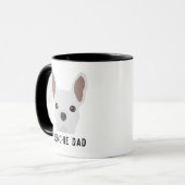 Frenchie Vater White French Bulldog Tasse (Vorderseite Links)