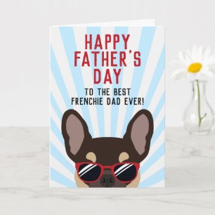 Frenchie-Vatertag-Braun- und Beiger Französische B Karte
