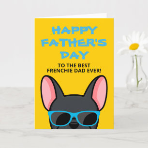 Frenchie Vatertag Schwarze Französische Bulldogge  Karte