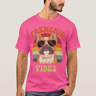 Frenchie Vibes Retro Französische Bulldogge Freund T-Shirt