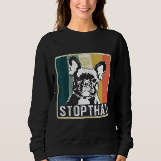Frenchie Vintage Französische Bulldogge Männer F Sweatshirt