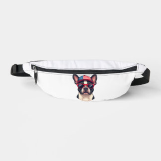 Frenchie Wearing USA Colors (4) Bauchtasche