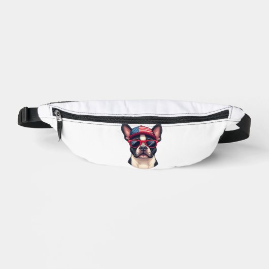 Frenchie Wearing USA Colors (4) Bauchtasche (Vorderseite)