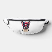 Frenchie Wearing USA Colors (4) Bauchtasche (Ablage )