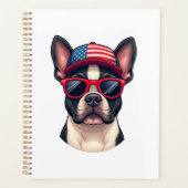 Frenchie Wearing USA Colors (4) Planer (Vorderseite)