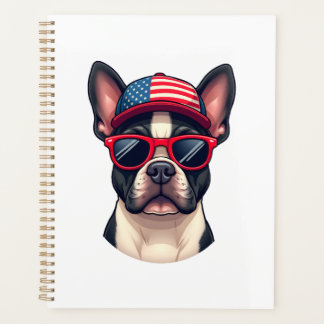 Frenchie Wearing USA Colors (4) Planer