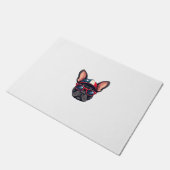 Frenchie Wearing USA Colors (5) Fußmatte (Schrägansicht)