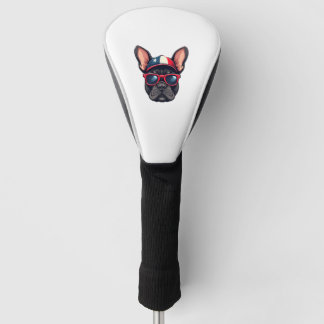 Frenchie Wearing USA Colors (5) Golf Headcover