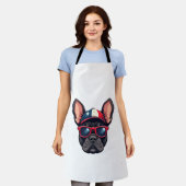 Frenchie Wearing USA Colors (5) Schürze (Getragen)