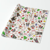 Frenchie Weihnachtskekse Wrapping Paper Geschenkpapier (Ungerollt)