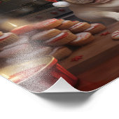 Frenchie Weihnachtskost Feiertag Fotodruck (Ecke)