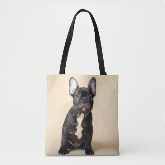 Frenchie-Welpe Tasche (Vorderseite)