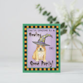 Frenchie Witch Einladung (Stehend Vorderseite)