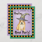 Frenchie Witch Einladung (Vorne/Hinten)