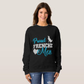 Frenchie Womens Frenchie Mama Niedlicher French Bu Sweatshirt (Vorne ganz)