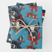 Frenchie Wrapping Paper Set 3 Geschenkpapier Set (Beispiel)