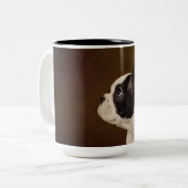 Frenchie Zweifarbige Tasse (Vorderseite Links)