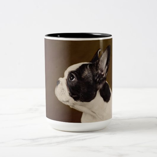 Frenchie Zweifarbige Tasse (Mittel)
