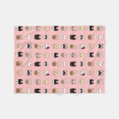 Frenchies-Familie Fleecedecke (Vorderseite (Horizontal))