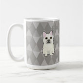 Frenchies Graue Diamanten Kaffeetasse (Links)