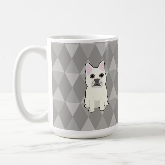 Frenchies Gray Diamonds Kaffeetasse (Links)