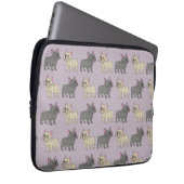 Frenchies, Lila Laptopschutzhülle (Vorne Rechts)