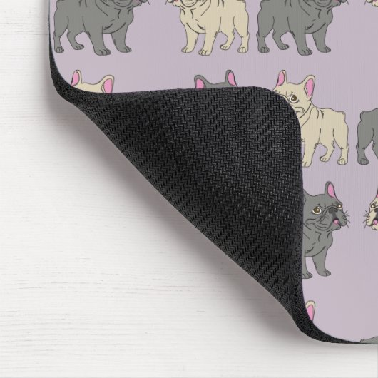 Frenchies, Purple Mousepad (Ecke)