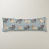 Frenchies, Smokey Blue Seitenschläferkissen (Rückseite)