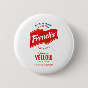 Frenchs Gelbes Mustard Label Feinschmecker Kostüm Button