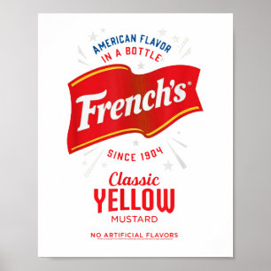 Frenchs Gelbes Mustard Label Feinschmecker Kostüm  Poster