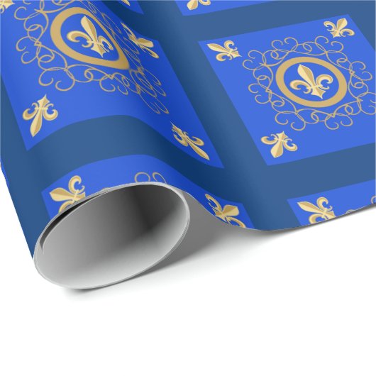 Frenchy Blue Geschenkpapier (Rolleneckpunkt)