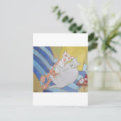Frenchy mit rosa Panther Postkarte (Stehend Vorderseite)